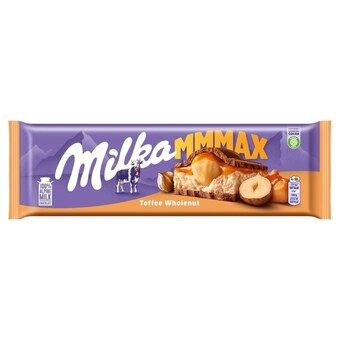 Żabka Milka mmmax czekolada mleczna z nadzieniem karmelowym i całymi orzechami laskowymi 300 g oferta