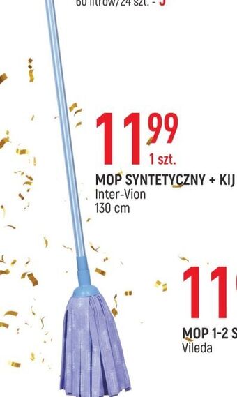 E.Leclerc Mop syntetyczny antybakteryjny z kijem 130 cm inter-vion oferta