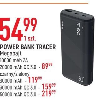 E.Leclerc Powerbank 10000 mah czarny tracer oferta