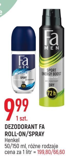 E.Leclerc Dezodorant energizing fresh fa men sport oferta
