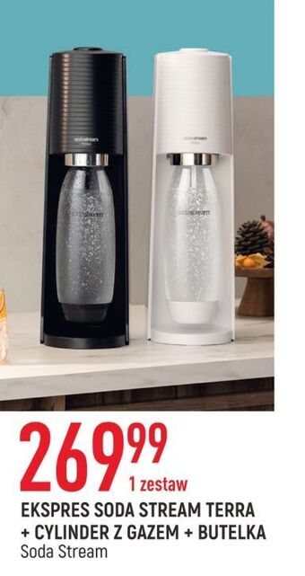 E.Leclerc Ekspres do gazowania wody terra czarny sodastream oferta