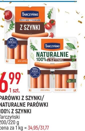 E.Leclerc Parówki z szynki tarczyński naturalnie oferta