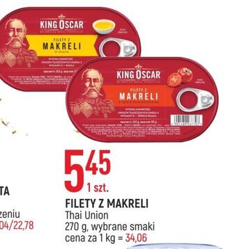 E.Leclerc Filety z makreli w oleju king oscar oferta