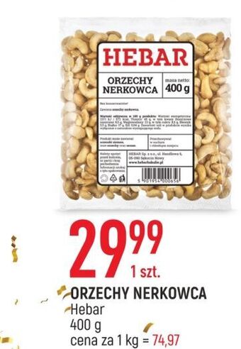 E.Leclerc Orzechy nerkowca hebar oferta