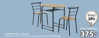 JYSK Stół + 2 krzesła gadstrup oferta