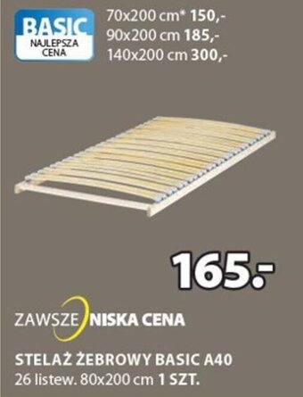 Stelaż żebrowy Basic A40 80x200cm