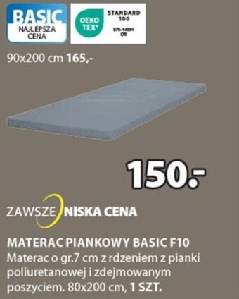 Materac piankowy Basic F10 80x200cm