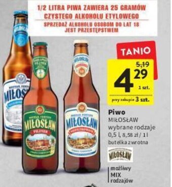 Intermarche Miłosław Piwo 0,5 L oferta