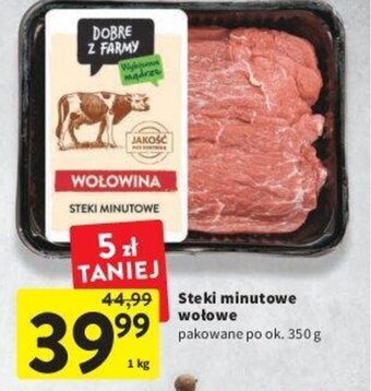 Intermarche Steki minutowe wołowe 1 kg oferta