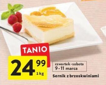 Intermarche Sernik z brzoskwiniami 1 kg oferta