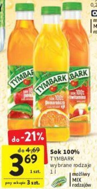 Intermarche Tymbark Sok 100% oferta
