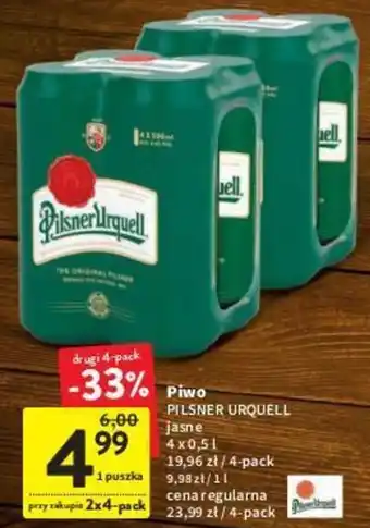 Intermarche Pilsner Urquell Piwo 4 x 0,5 L oferta