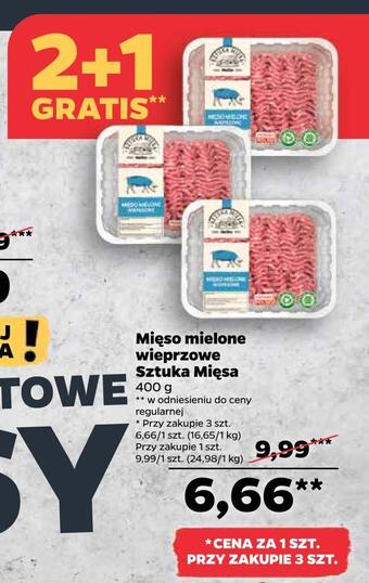 Netto Mięso mielone wieprzowe sztuka mięsa oferta
