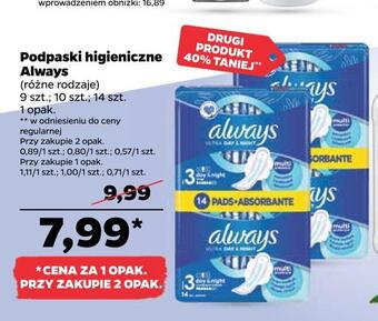 Netto Podpaski higieniczne always oferta