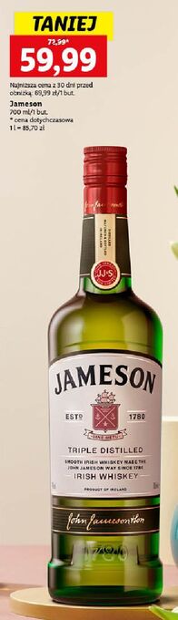 Lidl Whiskey jameson oferta