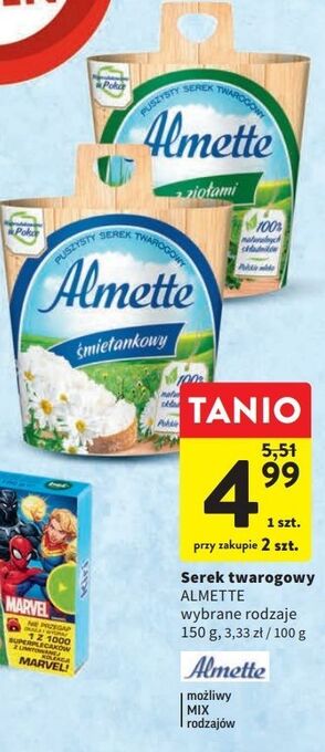 Intermarche Serek śmietankowy hochland almette oferta