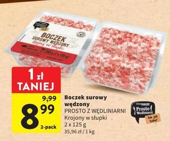 Intermarche Boczek surowy wędzony słupki ntermarche prosto z wędliniarni oferta