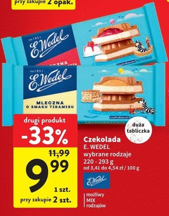 Intermarche Czekolada mleczna o smaku tiramisu e. wedel oferta