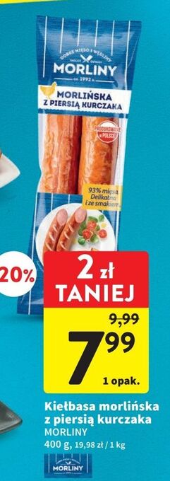 Intermarche Kiełbasa morlińska z piersi kurczaka morliny oferta