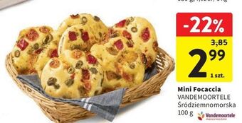 Intermarche Mini focaccia śródziemnomorska vandemoortele oferta
