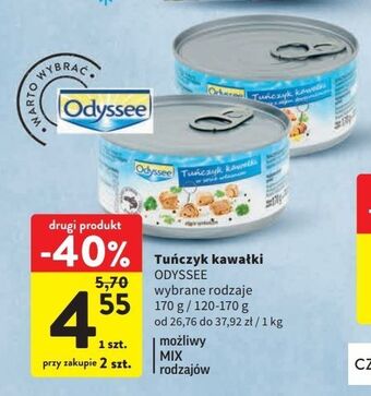 Intermarche Tuńczyk w kawałkach oleju roślinnym odyssee oferta