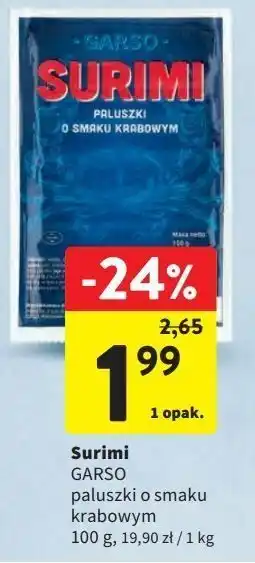 Intermarche Paluszki surimi garso oferta