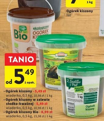 Intermarche Ogórki kiszone bio z sadów i pól oferta