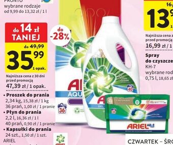 Intermarche Proszek do prania color ariel aqua puder oferta