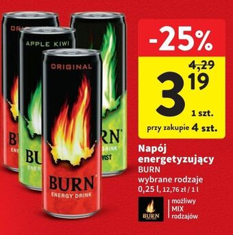 Intermarche Napój apple kiwi burn oferta