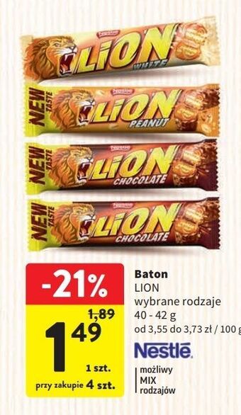 Intermarche Baton lion chocolate oferta
