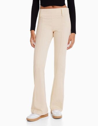 Bershka Spodnie dzwony z diagonalu oferta