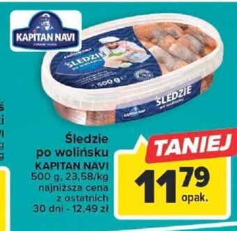 Carrefour Kapitan Navi Śledzie po wolińsku 500g oferta