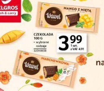 Selgros Wawel czekolada 100g oferta