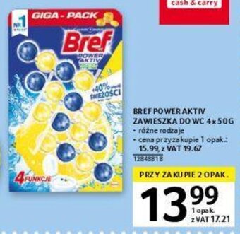 Selgros Bref Power Aktiv Zawieszka do WC 4x50g oferta