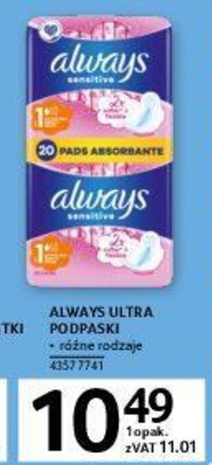 Selgros Always Ultra Podpaski oferta