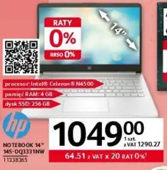 Selgros HP Notebook 14" 14S-DQ3331NW oferta