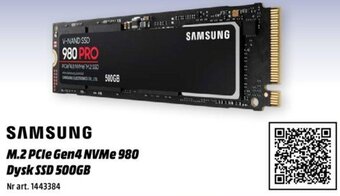 Media Markt Samsung M.2 PCIe Gen4 NVMe 980 Dysk SSD 500GB oferta