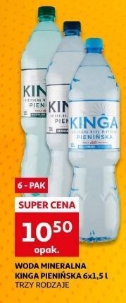 Auchan Woda naturalna kinga pienińska oferta