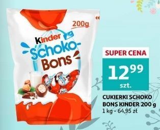 Auchan Cukierki czekoladowe kinder schoko-bons oferta