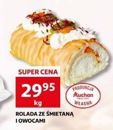 Auchan Rolada ze śmietaną i owocami auchan oferta