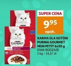 Auchan Karma dla kota kaczka + kurczak indyk purina gourmet mon petit oferta