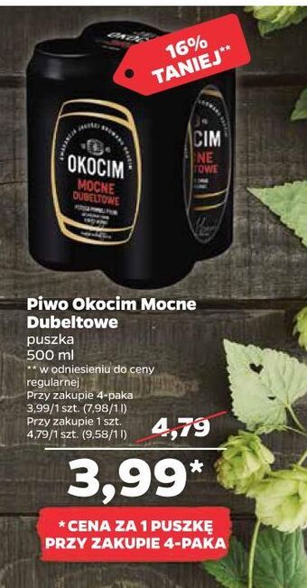 Netto Piwo okocim mocne dubeltowe oferta