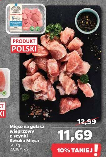 Netto Mięso na gulasz wieprzowy z szynki sztuka mięsa netto oferta