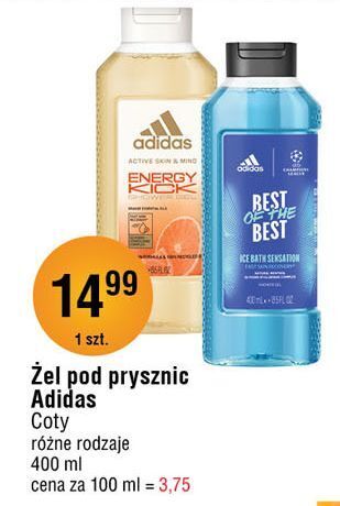 E.Leclerc Żel pod prysznic energy kick adidas active skin & mind oferta