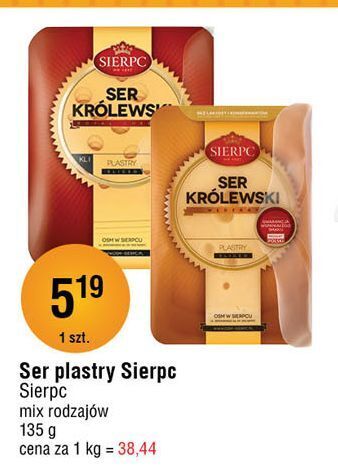 E.Leclerc Ser żółty królewski plastry sierpc oferta