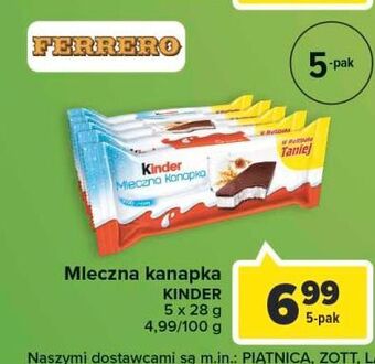 Carrefour Baton kinder mleczna kanapka oferta