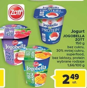 Carrefour Jogurt malinowy bez laktozy zott jogobella oferta