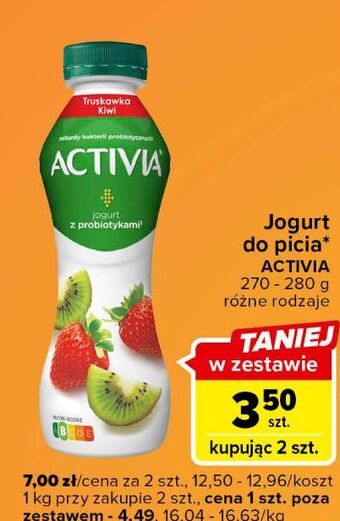 Carrefour Express Jogurt truskawka-kiwi danone activia oferta