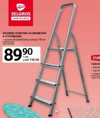 Selgros Drabina domowa aluminiowa 4-stopniowa oferta