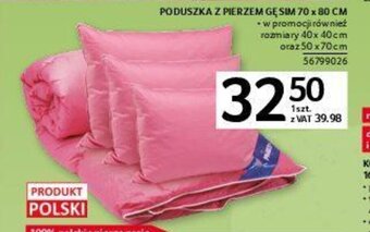 Selgros Poduszka z pierzem gęsim 70x80cm oferta